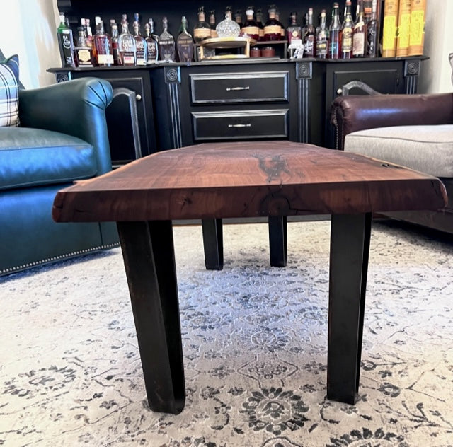 Coffee Table - Black Walnut+Metal