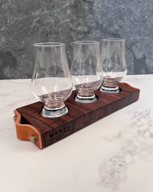 Flight Board - Triple with Leather Handles